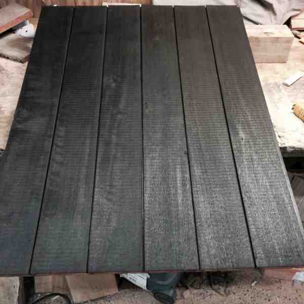 Charred Bandsawn face sample panel